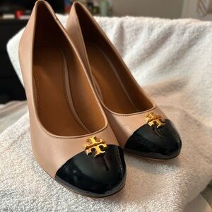 Tory Burch two tone wedge